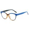 Triangular cat eye color matching flat mirror new glasses frame personalized ins concave shape European and American street shot glasses frame