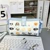 Cartoon Canvas Pen Bag Portable Large Capacity Pencil Case Multifunction Pen Pouch Gift