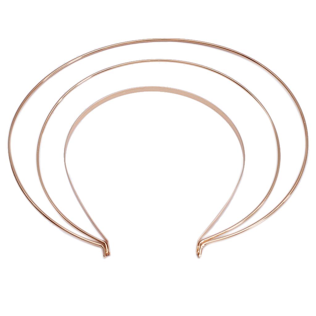 Fasce Metalliche Lisce per Capelli da Donna Fai da Te Artigianato Telaio Sottile in Filo d'Acciaio Fascia per Capelli