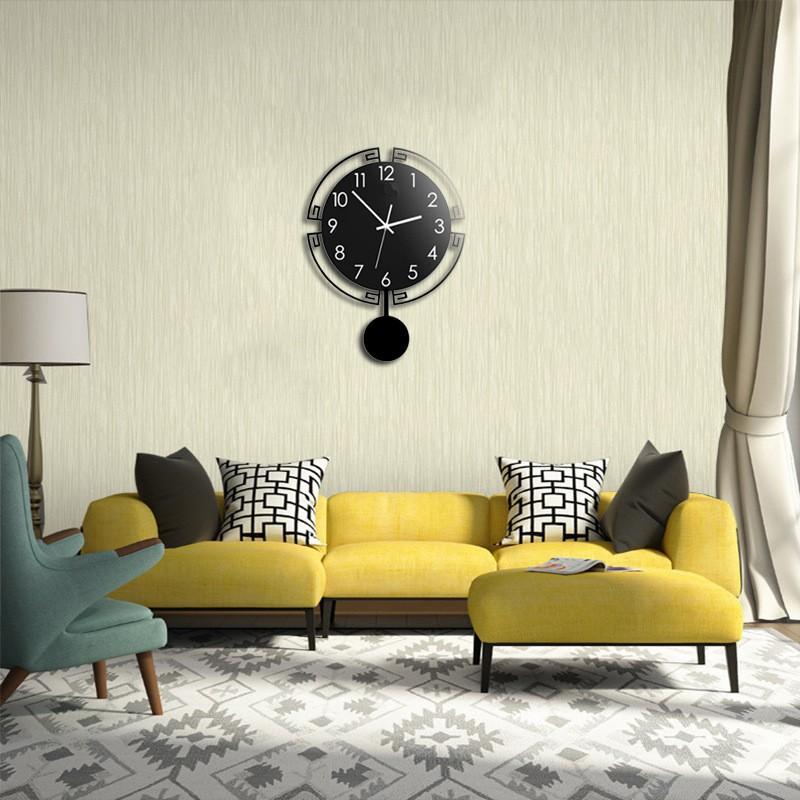 Nordic Home Silent Clock Scan Acrylic Clock Wall Sticker Quartz Clock Wall Clock Living Room Streamlined Wall Clock