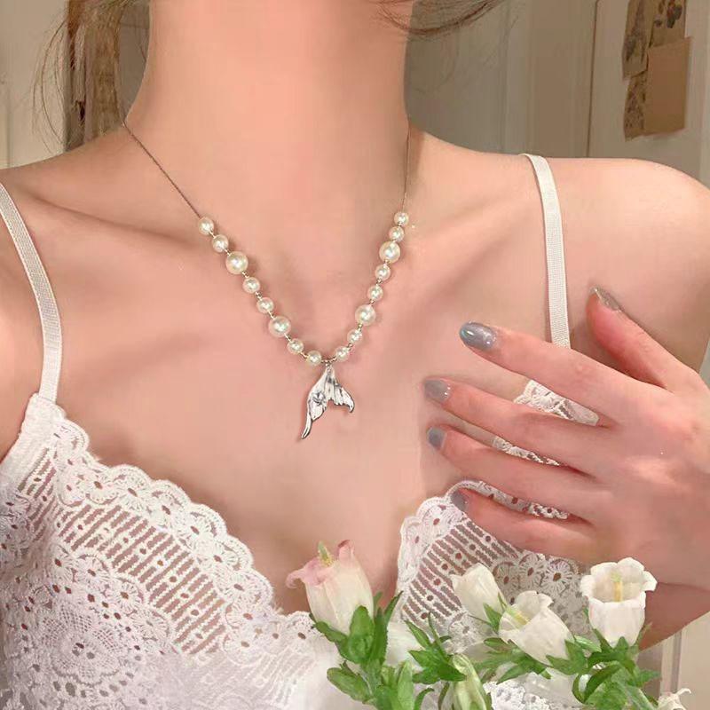 French Retro Pearl Double-Layer Necklace: Elegant Millet Bead Women's Luxury Clavicle Chain Choker