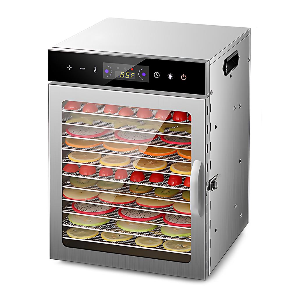 Dehydrators for Food and Jerky with 24H Timer and Light, 6 Drying Racks 800W 30 90 celsius Vegetable Fruit Dehydrator