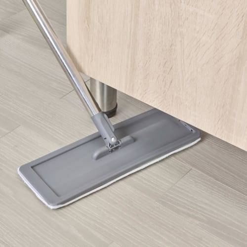 VECELO Bodenwischer-Set mit Eimer, Nass-/Trockenmopp, 360-Grad-Drehung, Leichtgewicht, Flachmopp, Reinigt Hände, Kein Händewaschen erforderlich, Kein Bücken, Reinigt a