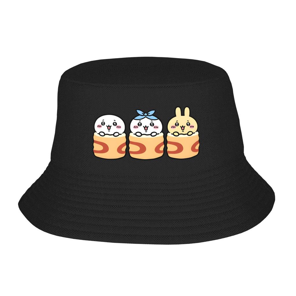 Chiikawas Summer Time Bucket Hat for Unisex Summer Sun Hats Style Foldable for Outdoor Sport Fishing Hats Session Hat