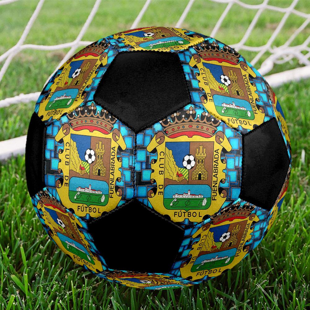 1PC Fuenlabrada taille 5 ballon de football Praha Ballon de Football en Salle Coloré Tous Âges Cousu à la Machine PVC Prêt pour la Compétition Durable Haut Rebond