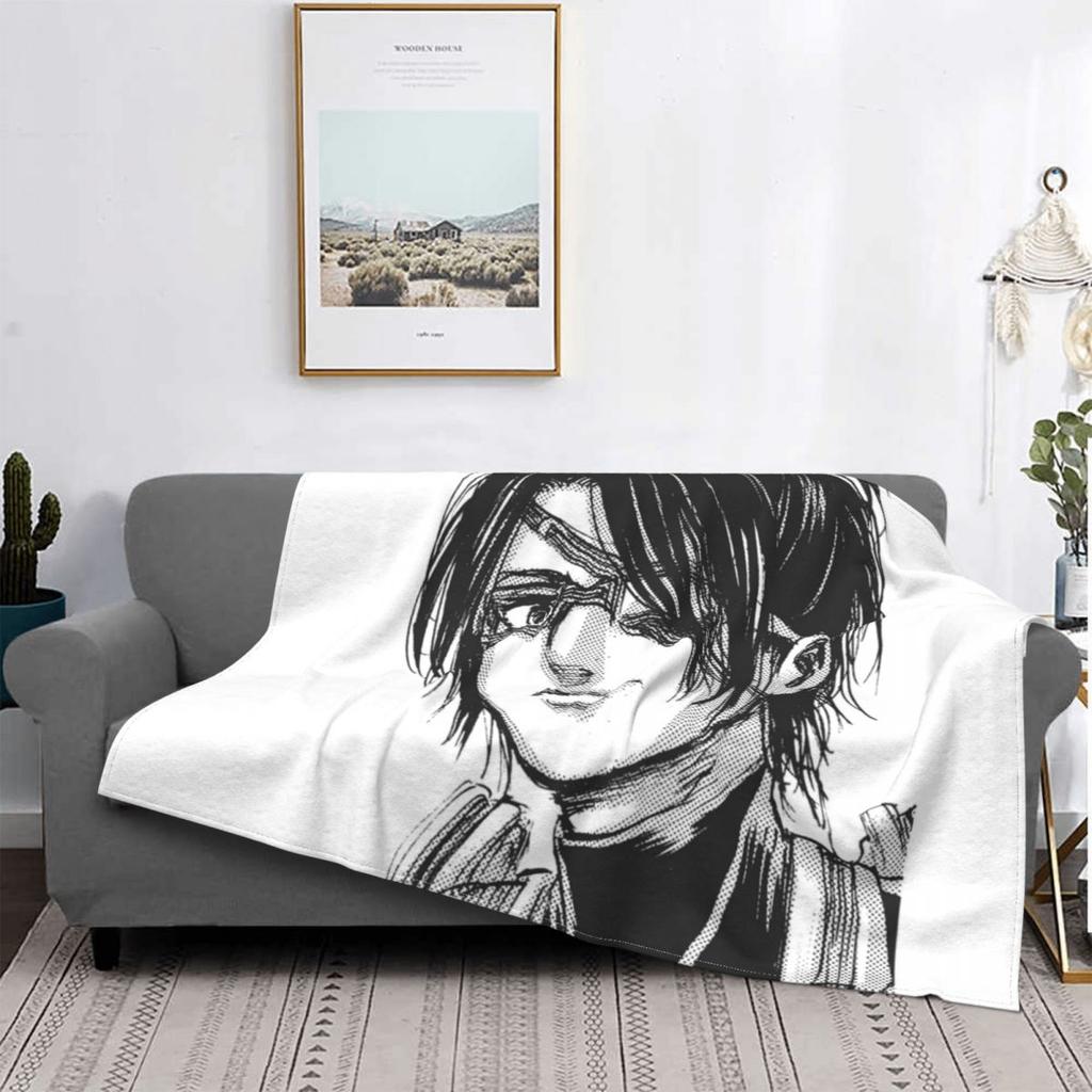 Attack On Titan AOT Hange Knitted Blanket Hange Zoe Manga Plush Throw Blanket Home Couch Printed Soft Warm Bedspread