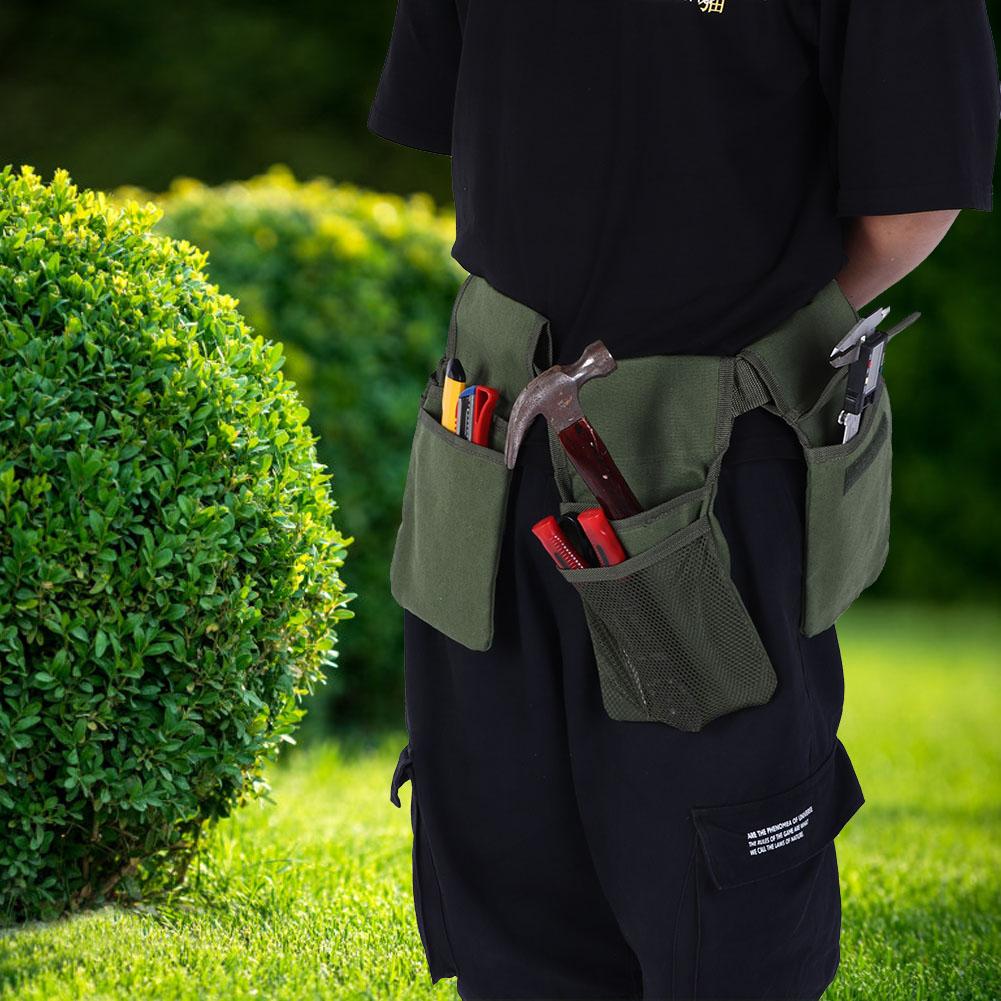 Многофункциональная портативная сумка для садовых инструментов с 7 карманами, водонепроницаемая сумка для инструментов с поясным ремнем