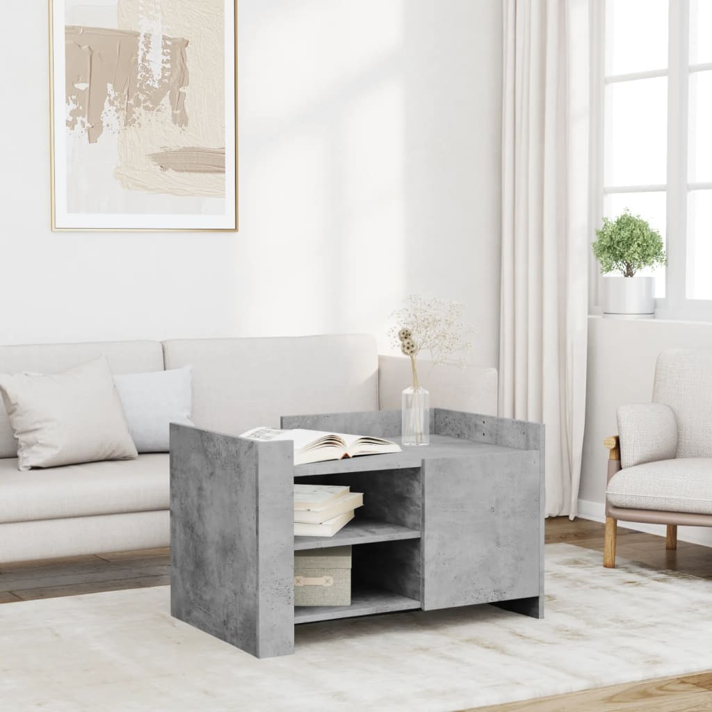 Vidaxl Stolik Kawowy, Szarość Betonu, 80X50X50 Cm