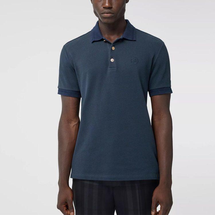 Burberry Camisa Polo SS21 Hombre Azul Marino 80370941