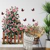 Rose Trellis Floral Wall Sticker Self-Adhesive Removable Waterproof Home Decor