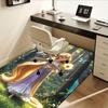 3D Printed Princess,Forest,Butterflies Anti-Slip Rug - Machine Washable Office Rug for Living Room, Bedroom, Office - Multiple Sizes