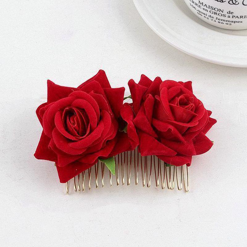 Корейская роза кружево свадебная заколка для волос - Женский цветочный аксессуар для выступления