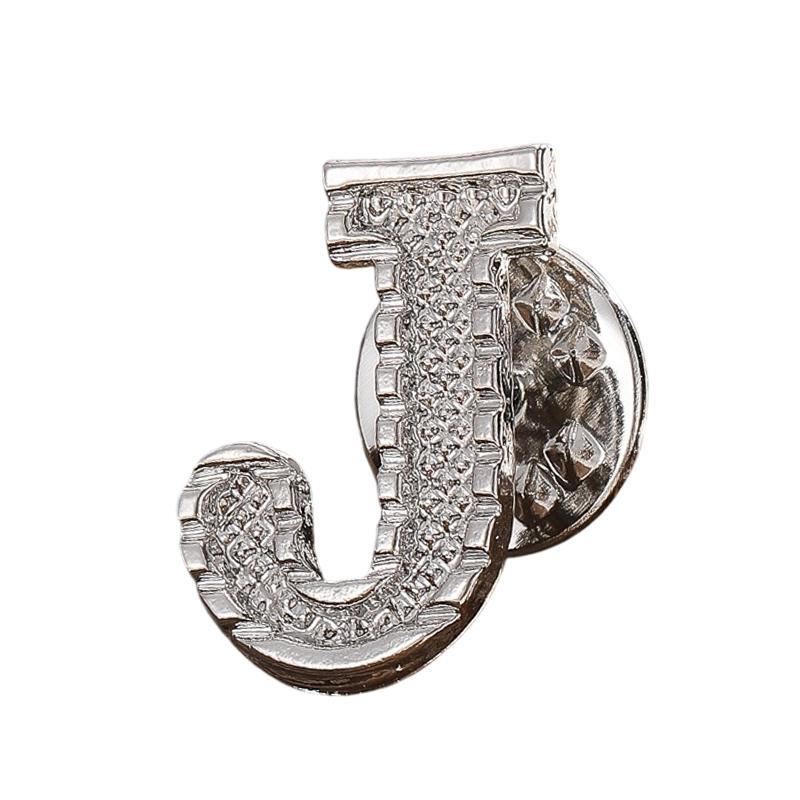 A-Z Letter Initial Lapel Pin Brooches Vintage Coat Suit Shirt Badge Party Office Brooch Pins Gifts For Men And Women Accessories