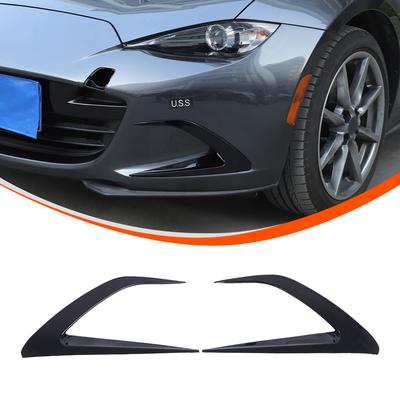 For Mazda MX-5 Miata ND 2016+ Front Wind Knife Spoiler Side Wing Knife Spoiler Grille Modification Car Body Kit Glossy Black
