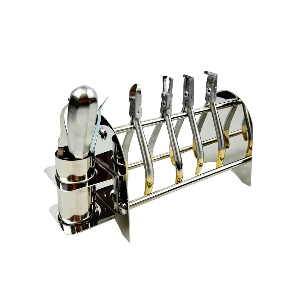 Dental Orthodontic Tweezers Organizer Holder Pliers Place Rack Stainless Steel Dentistry Tooth Extraction Forceps Stand Rack