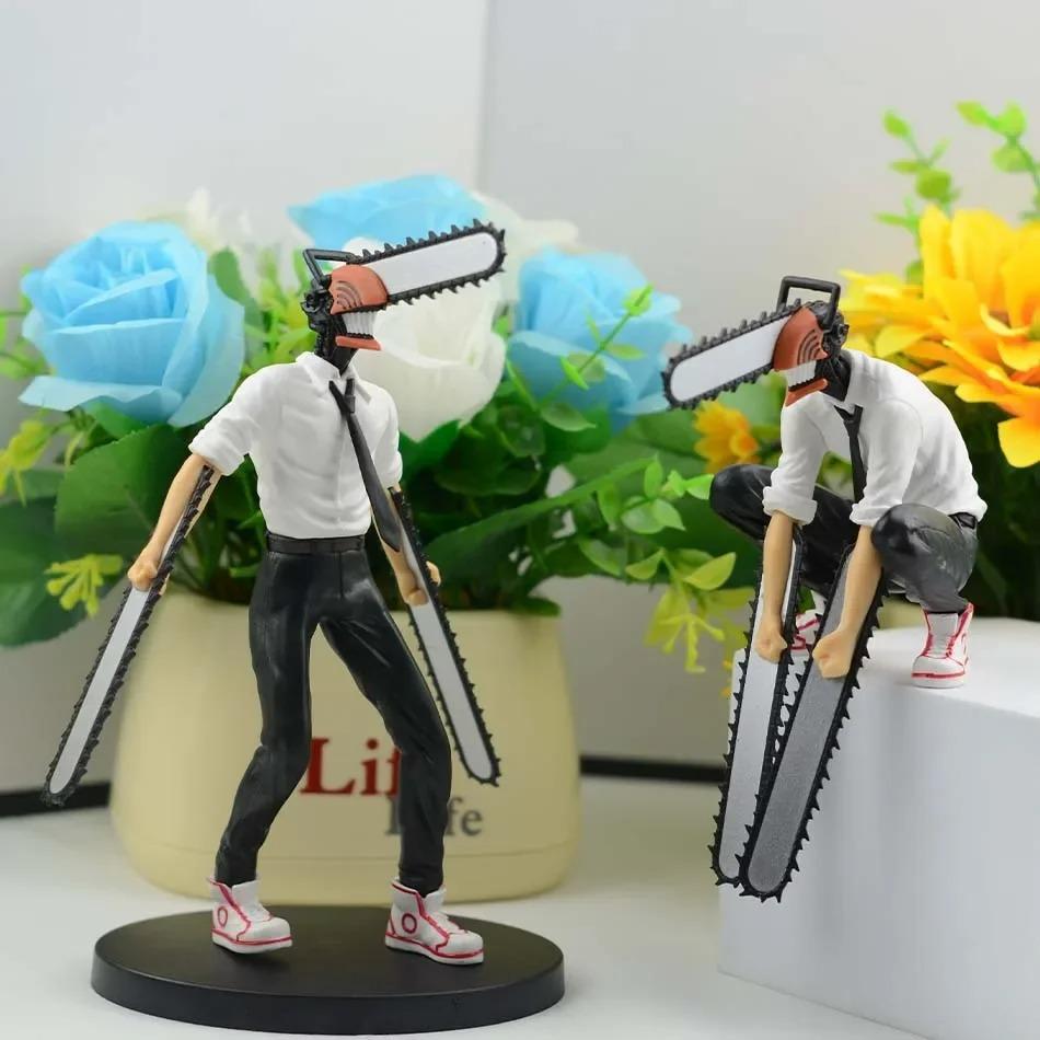 19cm Chainsaw Man Denji Anime Figure Denji/Power Action Figure 1560 Chainsaw Man Denji Figurine Adult Collectible Model Doll Toy