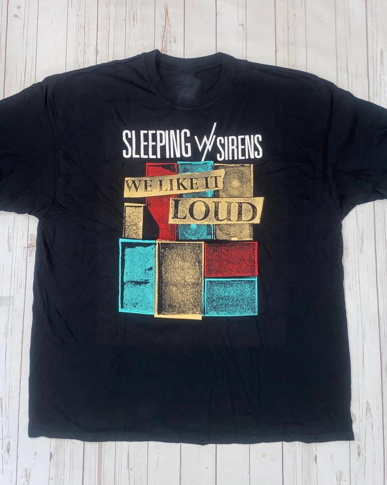 Vtg Sleeping With Sirens Band We Like It Loud Cotton T Shirt For Men KN042 Unisex T-Shirt XXL