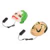 2PCS LED Face Cover 3 Lighting Modes El Safe Comfortable Light Up Halloween Face Cover for Party