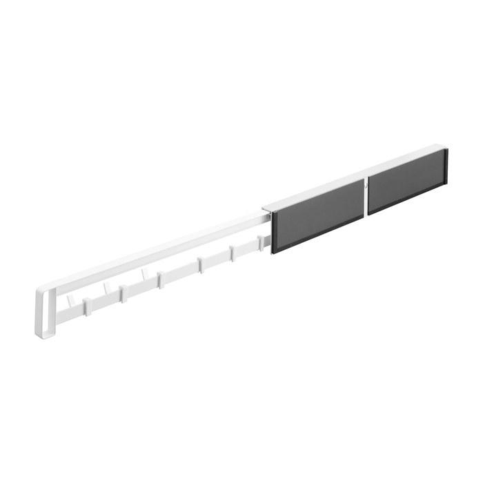 Yamazaki Magnetic Refrigerator Side Slide Hook - White (W2.5 x D45-83 x H6.4cm) Tower