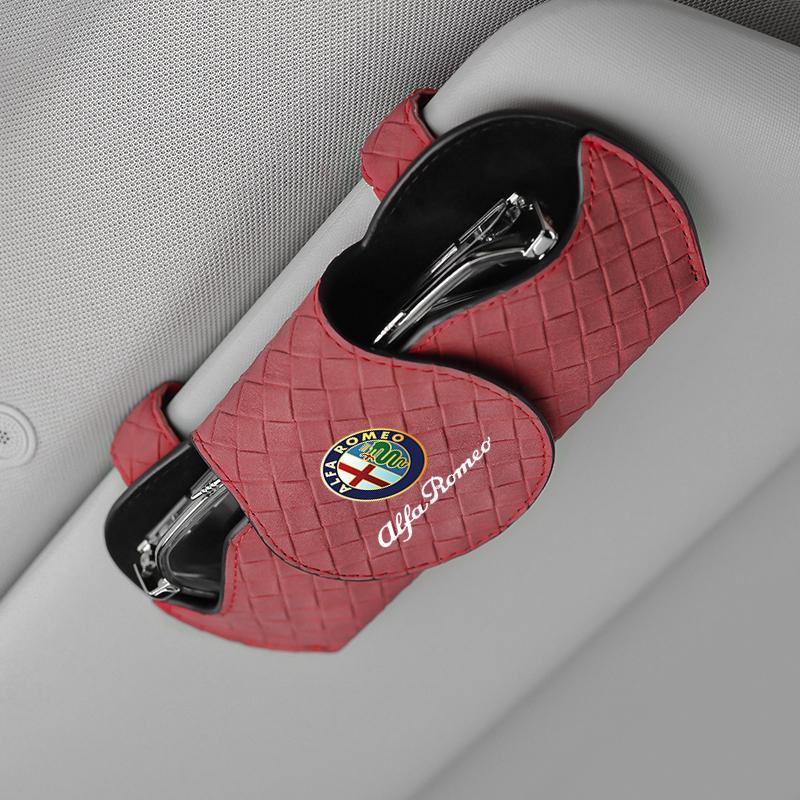 Úložný box na sluneční clonu do auta Klip na sluneční brýle Pro Alfa Romeo 156 159 147 4C 8C 166 Giulia Giulietta Mito Stelvio Spider GT Tonale