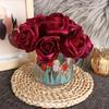 Party Decor Blue Roses Bride Bouquet Decoration Artificial Roses Foam Roses Artificial Flowers