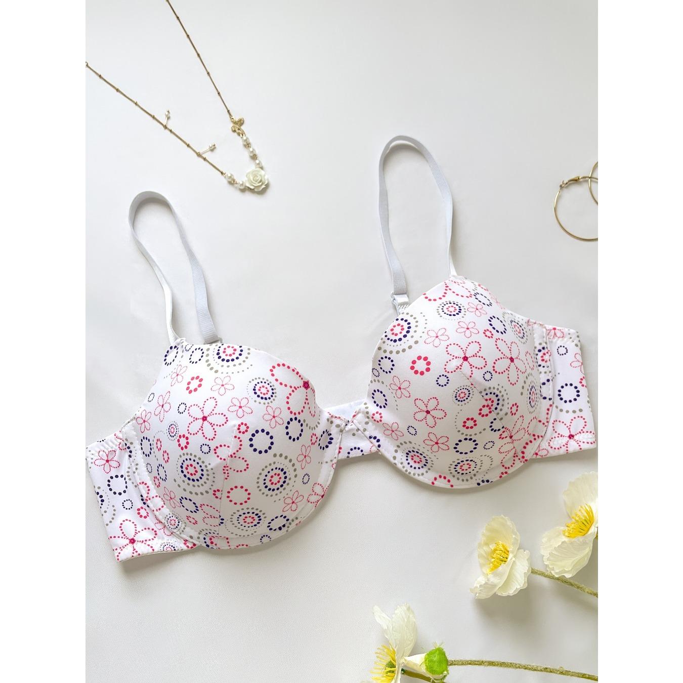 

Бюстгальтер пуш-ап с цветочным принтом, элегантный и удобный эластичный бюстгальтер с полным покрытием, женское нижнее белье и нижнее белье