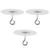 Set of 3pcs Versatile Stick On Hangers No Punch Ceiling Hooks Traceless Hook Organiser for Kitchen and Bathrooms