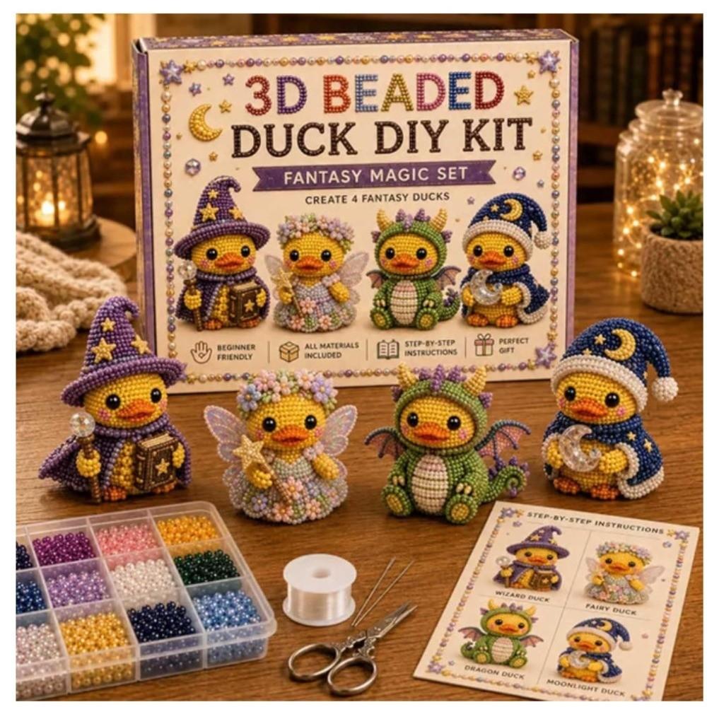 Tierform 3D Perlenente Bausatz Kleine Perlen DIY Perlen Bastelset Handgemachtes Perlenkunst Set Zum Verschenken D brown