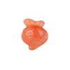 Natural NanHong Agate Carved Bracelet with Radish Motif - Handmade Weaving DIY Accessory
