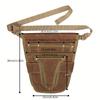 [Garden Tool Belt] Garden Tool Belt - Garden Canvas Belt - Tool Bag with Multiple Pocket Storage - Portable Men Women Tool Bag