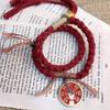 Chinese Mountain Ghost Money Hand-Woven Cinnabar Bracelet