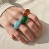 1/3Pcs Colorful Resin Acrylic Irregular Rings Personality Retro Geometry Circle Ring Finger Fashion Jewelry Accessories Gifts