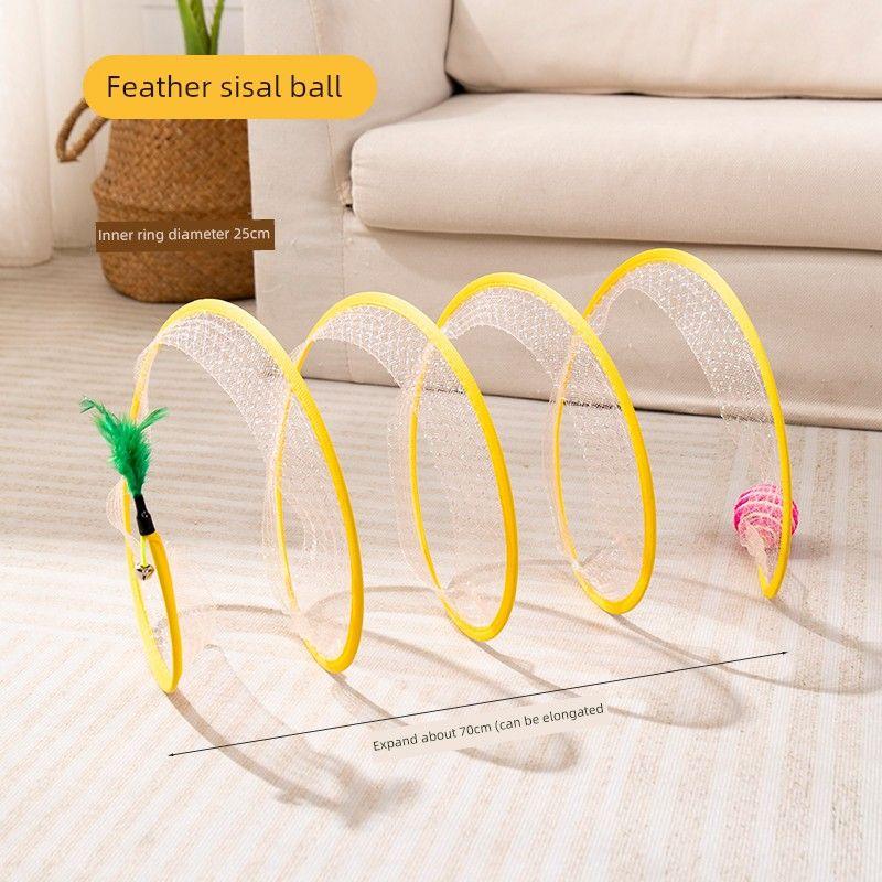 

Дразнилка для кошек Игрушка для кошек Саморазвлечение Снятие стресса Удобный гаджет Кошачий туннель Лабиринт для котят Питомец Все товары Feather sisal ball