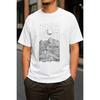 Plus Size - Men's T-Shirt S-5XL Featuring a Celestial Mountain Graphic Print - a Casual Short-Sleeve Crew-Neck Top With a Relaxed Fit, Comfortable