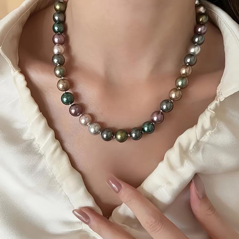 1PC Mixed-color Luxury Fritillary Bead Necklace, Suitable for Women, In a Retro and Sexy Style, Suitable for Daily Wear and Gift Giving