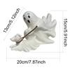 Halloween Ghost Walking Dog Statue Spooky Ghosts Figurine Ghost Dog Resin Figurine for Halloween Party