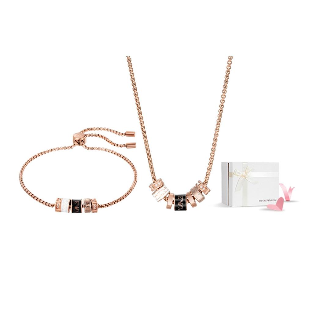 Emporio Armani Beaded Waist Pendant Necklace With Crystals Women Necklace EGS2424221