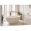 Wall-Mounted Bathroom Mirror Cabinet, Medicine Cabinet with 3 Doors, Adjustable Shelves, Grey