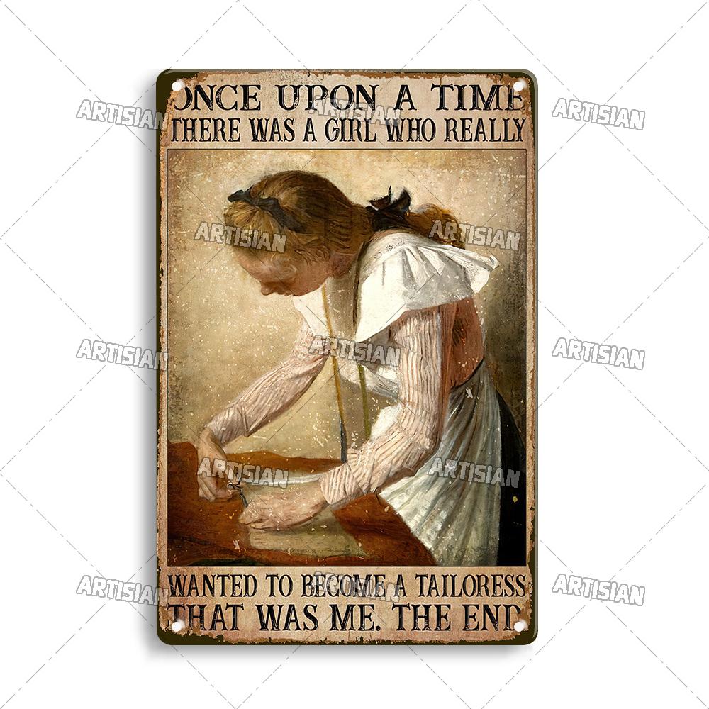 Artisian Job Work Metal Plaque Shoemaker Tin Sign Barista Hairstylist Luthier Painter Chef Decorative PlateWall Decor Garage Bar