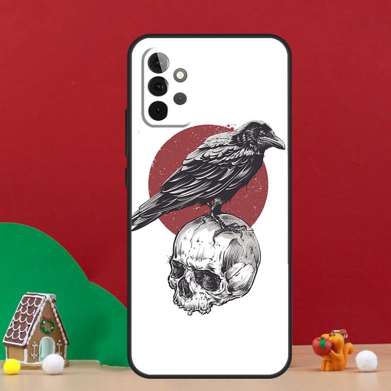 Crow Raven Dark Skull Case For Samsung Galaxy A56 A33 A13 A36 A23 A52 A32 A12 A54 A34 A14 A16 A53 A15 A35 A55 A17