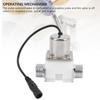 Wassersteuerung Elektrisches Impuls-Magnetventil G1/2in DC Kunststoff Edelstahl Automatischer Schalter Zubehör