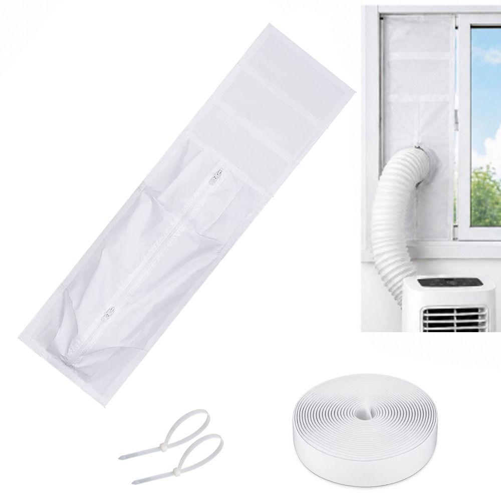 With Zip Window Door Seal Cloth Removable Portable Air Conditioner Seal  Hung Window