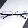 Reading Glasses Dual Light Presbyopia Eyeglasses Rimless Presbyopic Eyewear Computer Eyeglasses