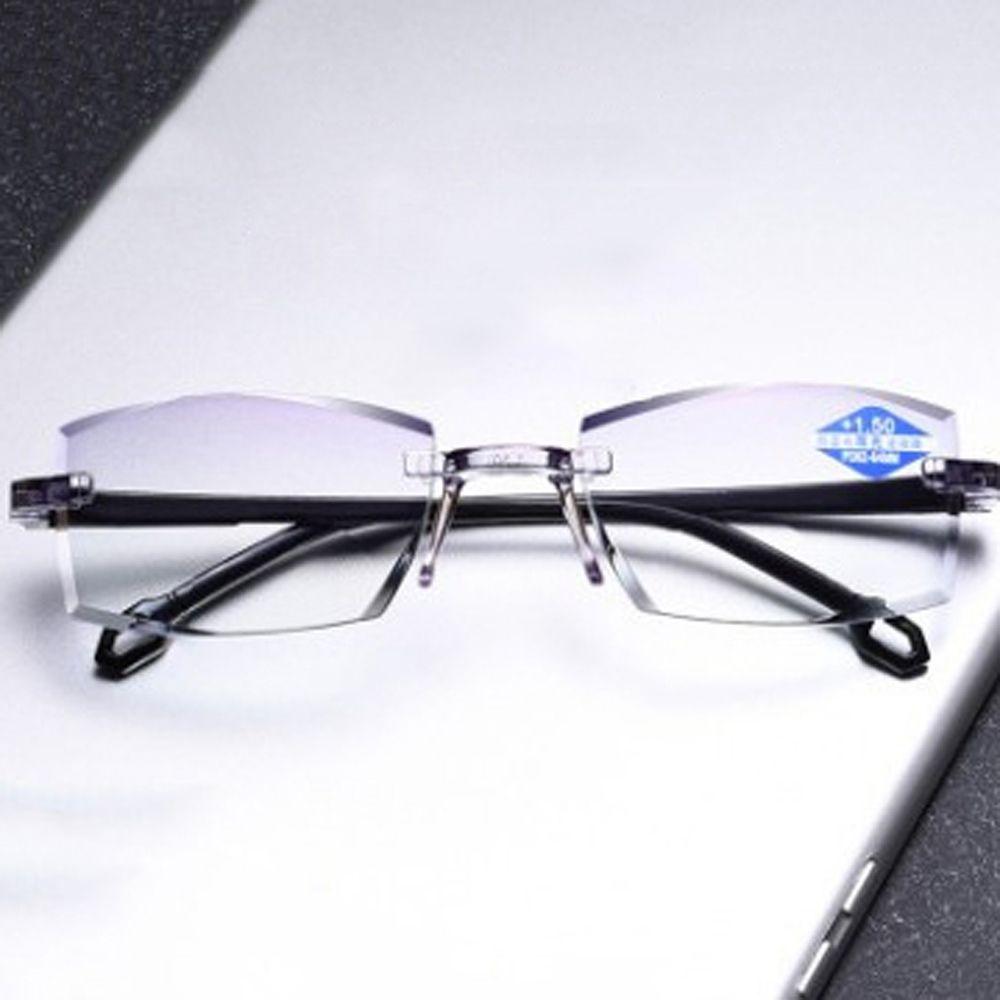 Reading Glasses Dual Light Presbyopia Eyeglasses Rimless Presbyopic Eyewear Computer Eyeglasses