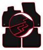 Velour Floor Mats with Red Edge For: Seat Tarraco Crossover (2018-)