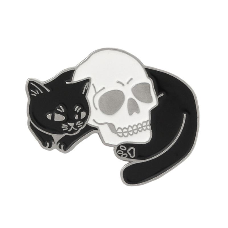 Cute Cat Panda Brooch For Girls Women Beautiful Rose Daisy Badge Fashion Backpack Enamel Pins Jewelry Valentine'S Day Gifts