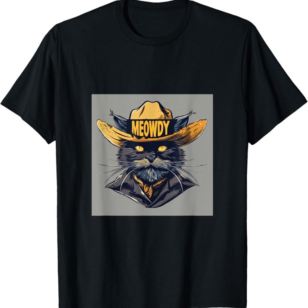 Meowdy Texas Cat Meme T-Shirt(4)