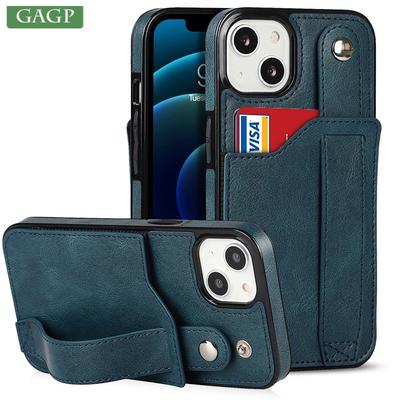 Für iPhone 15 Pro Max Lederhülle Brieftasche Kartensteckplatz Handgelenkschlaufe Abdeckung für iPhone 14 12 13 11 Pro Max Xs X Xr 8 7Plus SE 2 3