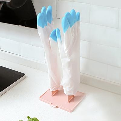 Rosa Finger Gummihandschuh Trockenständer