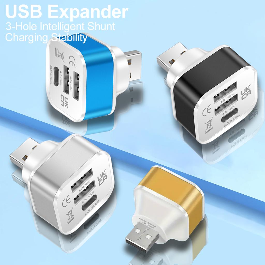 Mini USB Hub Adapter 3-Port USB Splitter Extender Computer Accessories Hub 1 Male To 3 Port Multiple Expander For Laptop Macbook